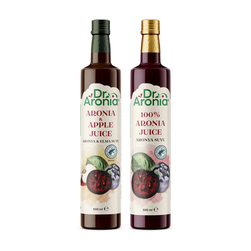 Aronyalı Elma Suyu 500 ml & Aronya Suyu 500 ml