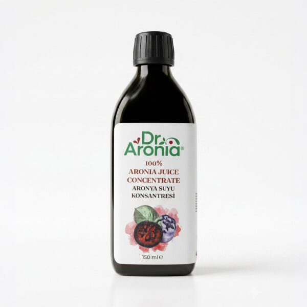 Premium Aronya Konsantresi 150 ml (10 Porsiyon) - %100 Soğuk Sıkım Aronia